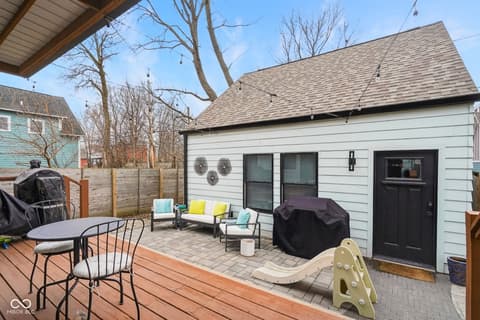 Outdoor living area at 1818 Ruckle Street, Indianapolis, IN