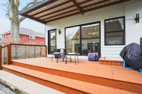 Outdoor living area at 1818 Ruckle Street, Indianapolis, IN