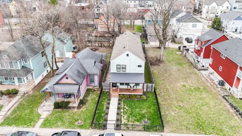 Aerial view at 1818 Ruckle Street, Indianapolis, IN