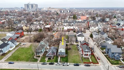 Aerial view at 1818 Ruckle Street, Indianapolis, IN