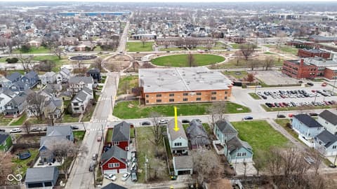Aerial view at 1818 Ruckle Street, Indianapolis, IN