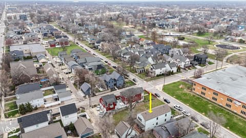 Aerial view at 1818 Ruckle Street, Indianapolis, IN