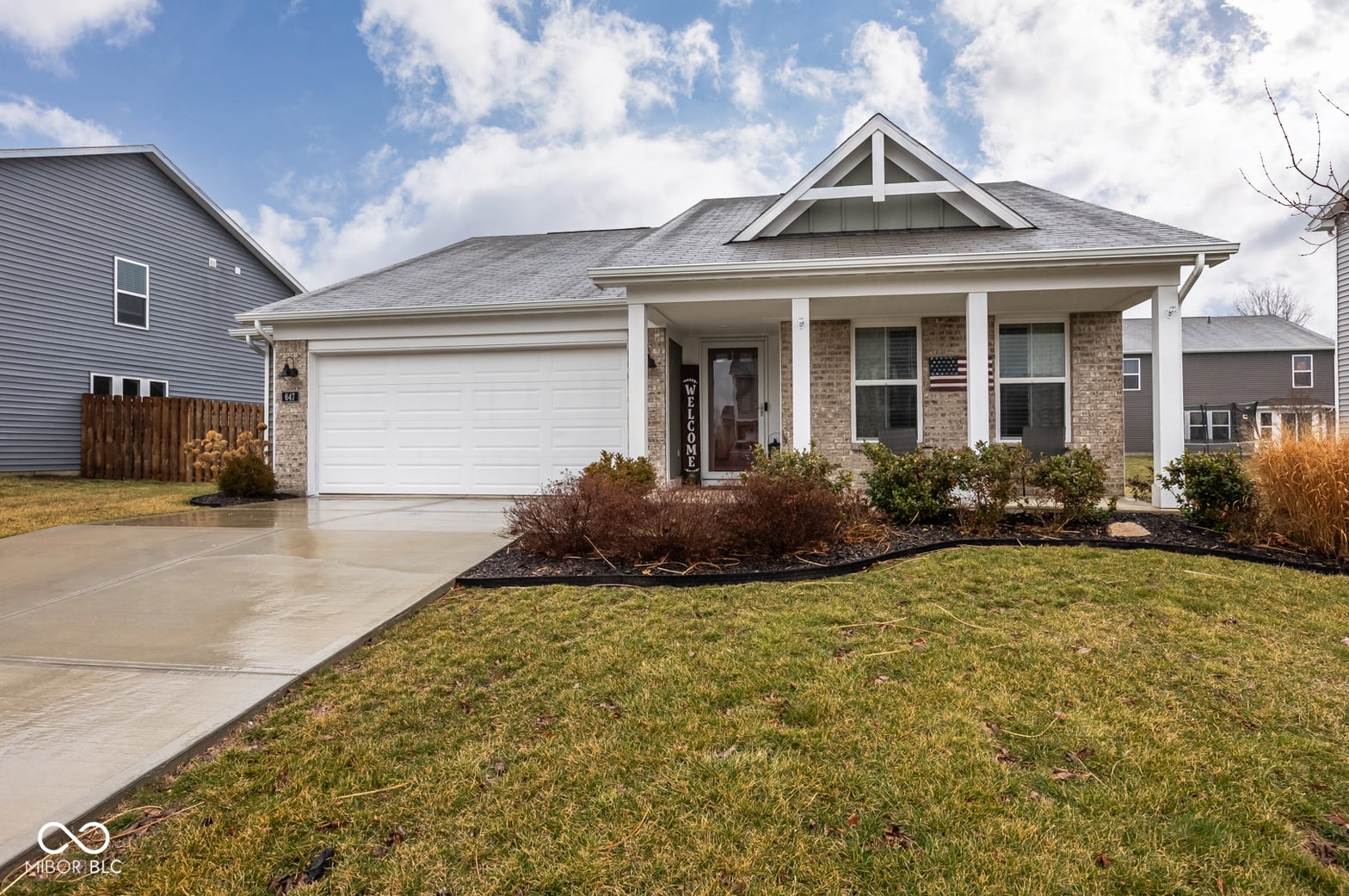 Front exterior at 647 Fresno Court, Greenfield, IN