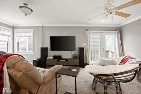 Living room at 2020 Ruckle Street, Indianapolis, IN