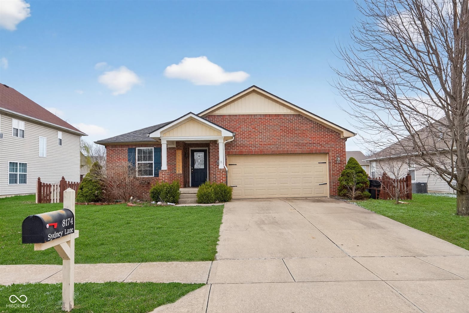 Front exterior at 8174 Sydney Lane, Avon, IN