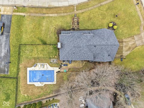 Aerial view at 8848 Classic Circle, Indianapolis, IN