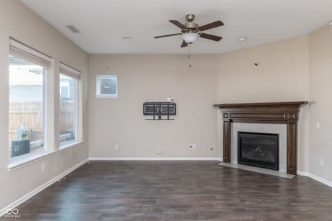 Living room at 9124 Hawkins Road, Indianapolis, IN