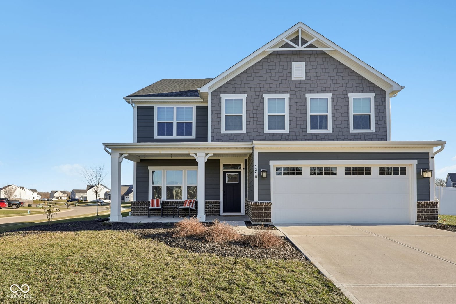 Front exterior at 7270 W Stone Pass, New Palestine, IN