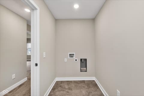 Laundry room at 9847 Kenwood Street, Avon, IN