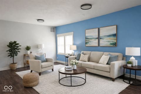 Living room at 834 Weghorst Street, Indianapolis, IN