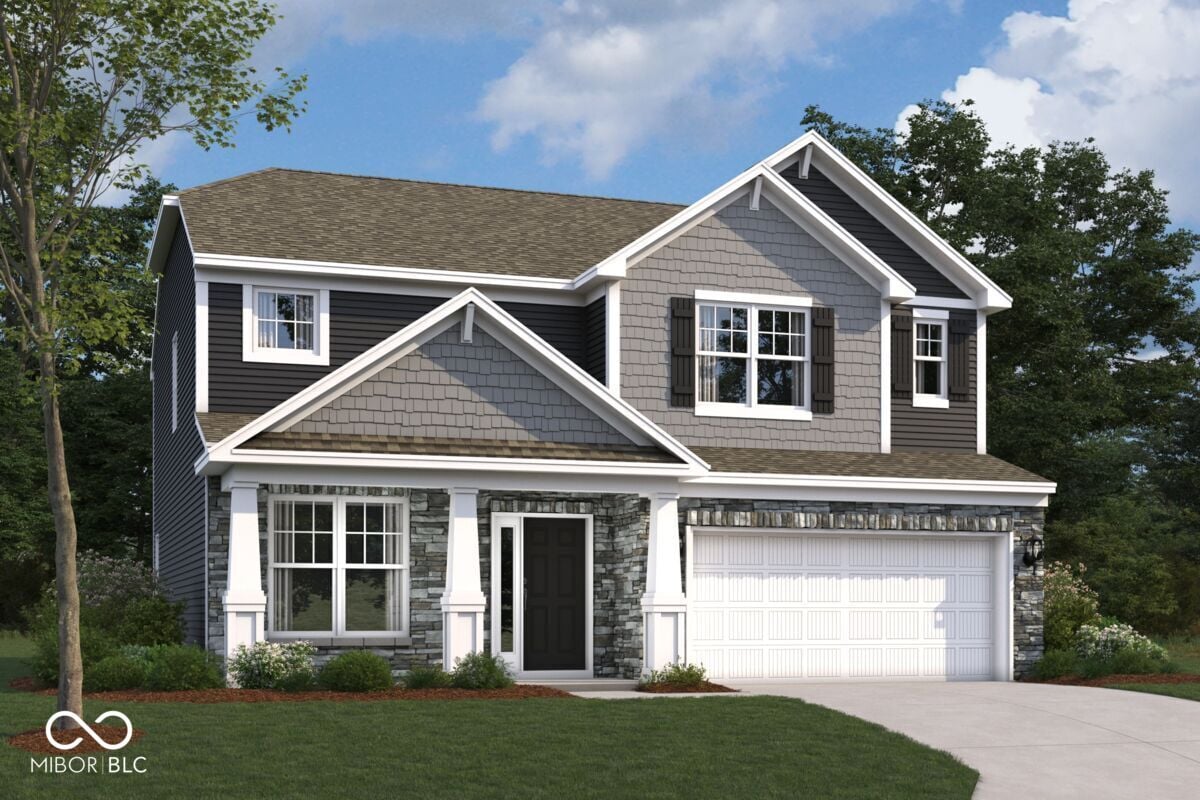 Front exterior at 10008 Redwood Peak Lane, Indianapolis, IN