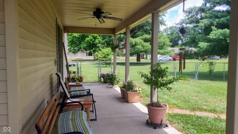 Outdoor living area at 3422 Sycamore Drive, Columbus, IN