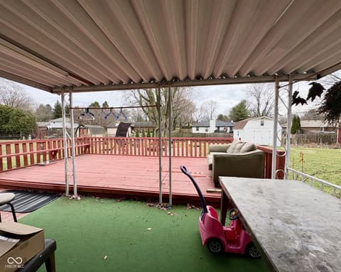 Outdoor living area at 4147 W Fairview Road, Greenwood, IN
