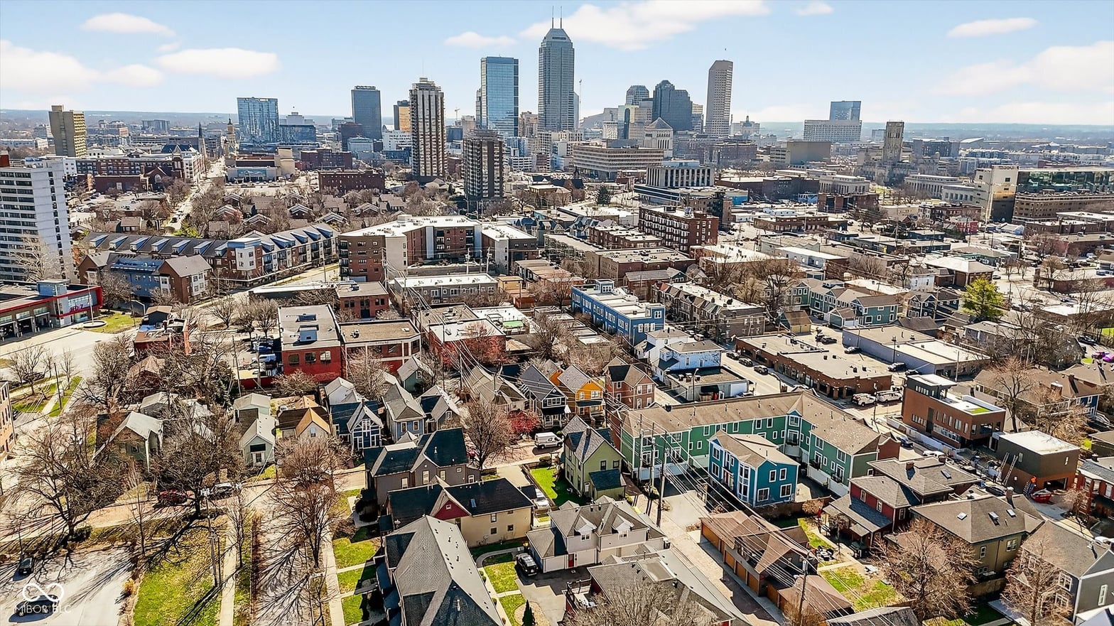 Aerial view at 1011 N Ogden Street, Indianapolis, IN