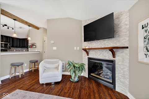 Living room at 1011 N Ogden Street, Indianapolis, IN