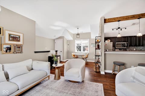 Living room at 1011 N Ogden Street, Indianapolis, IN