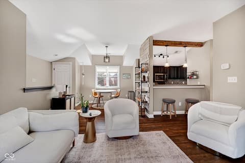 Living room at 1011 N Ogden Street, Indianapolis, IN
