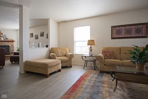 Living room at 7737 Wolfgang Place, Indianapolis, IN