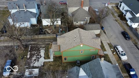 Aerial view at 117 N Hamilton Street, Shelbyville, IN