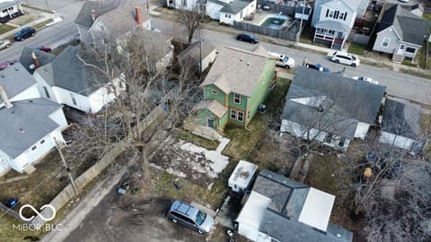 Aerial view at 117 N Hamilton Street, Shelbyville, IN