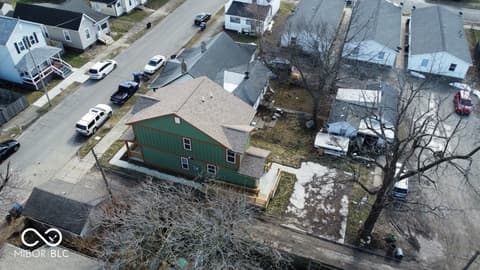 Aerial view at 117 N Hamilton Street, Shelbyville, IN