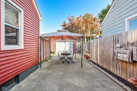 Outdoor living area at 730 E Gimber Street, Indianapolis, IN