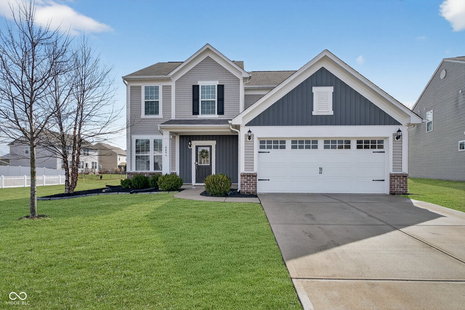 Front exterior at 6895 Shooting Star Drive, Whitestown, IN