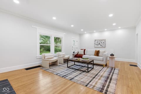 Living room at 1207 Van Buskirk Road, Anderson, IN