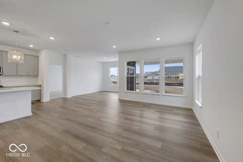 Family room at 3231 Wrangler Drive, Bargersville, IN