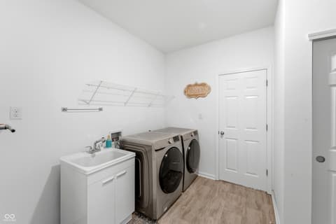 Laundry room at 6769 Honeysuckle Way, Pendleton, IN