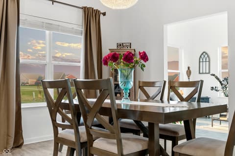 Dining room at 6769 Honeysuckle Way, Pendleton, IN