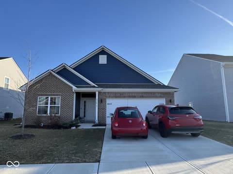 Front exterior at 6769 Honeysuckle Way, Pendleton, IN