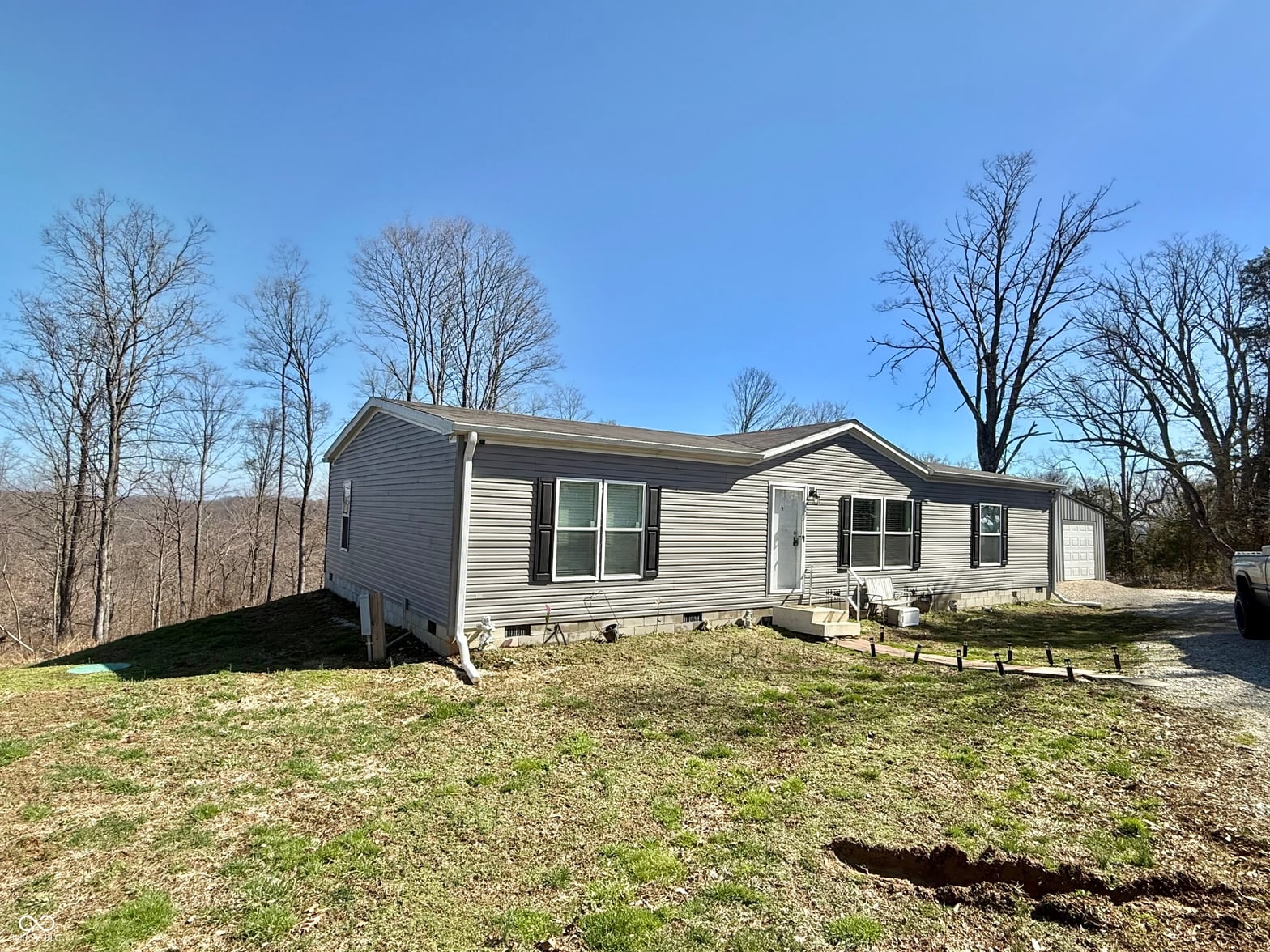 Front exterior at 8404 W County Road 225 S, Medora, IN