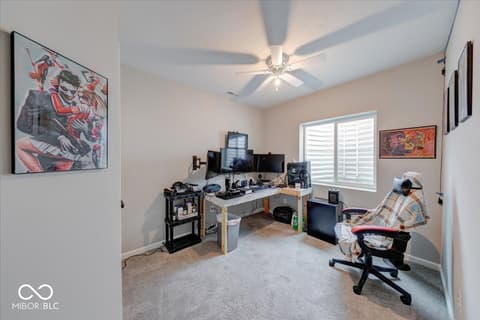 Home office at 3914 War Admiral Court, Bargersville, IN