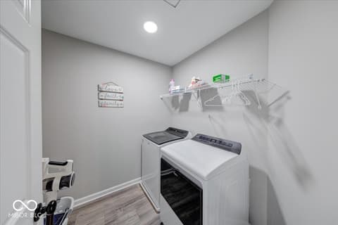 Laundry room at 3914 War Admiral Court, Bargersville, IN