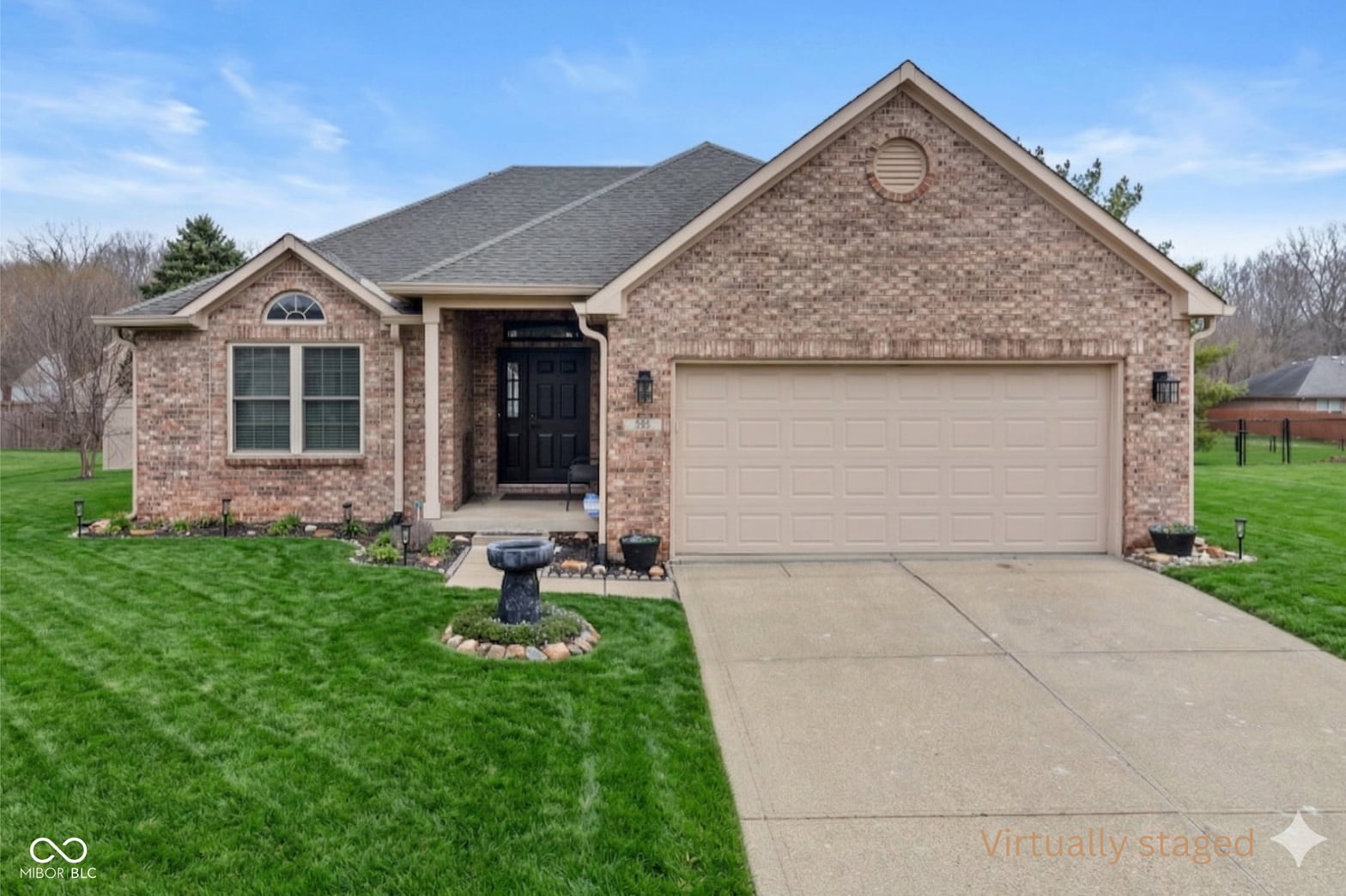 Front exterior at 395 Primrose Lane, Avon, IN