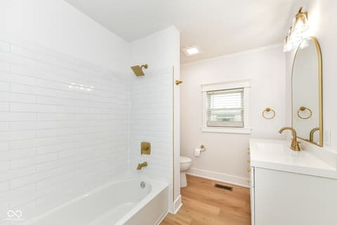 Primary bathroom at 207 Linville Avenue, Whitestown, IN