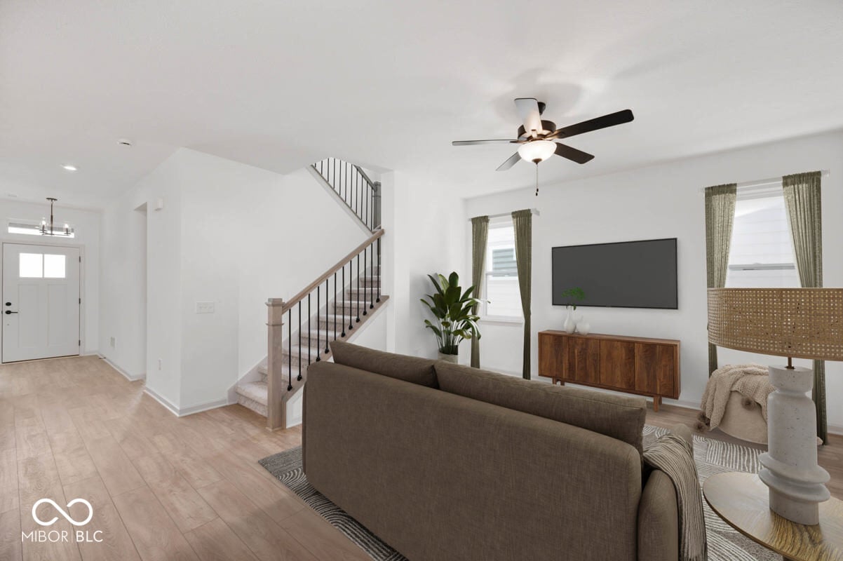 Bright open-concept living space with modern finishes.