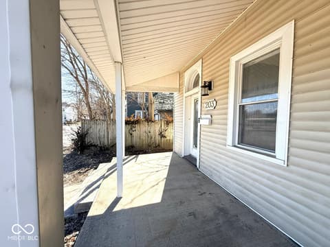 Outdoor living area at 203 Crane Drive, Crawfordsville, IN