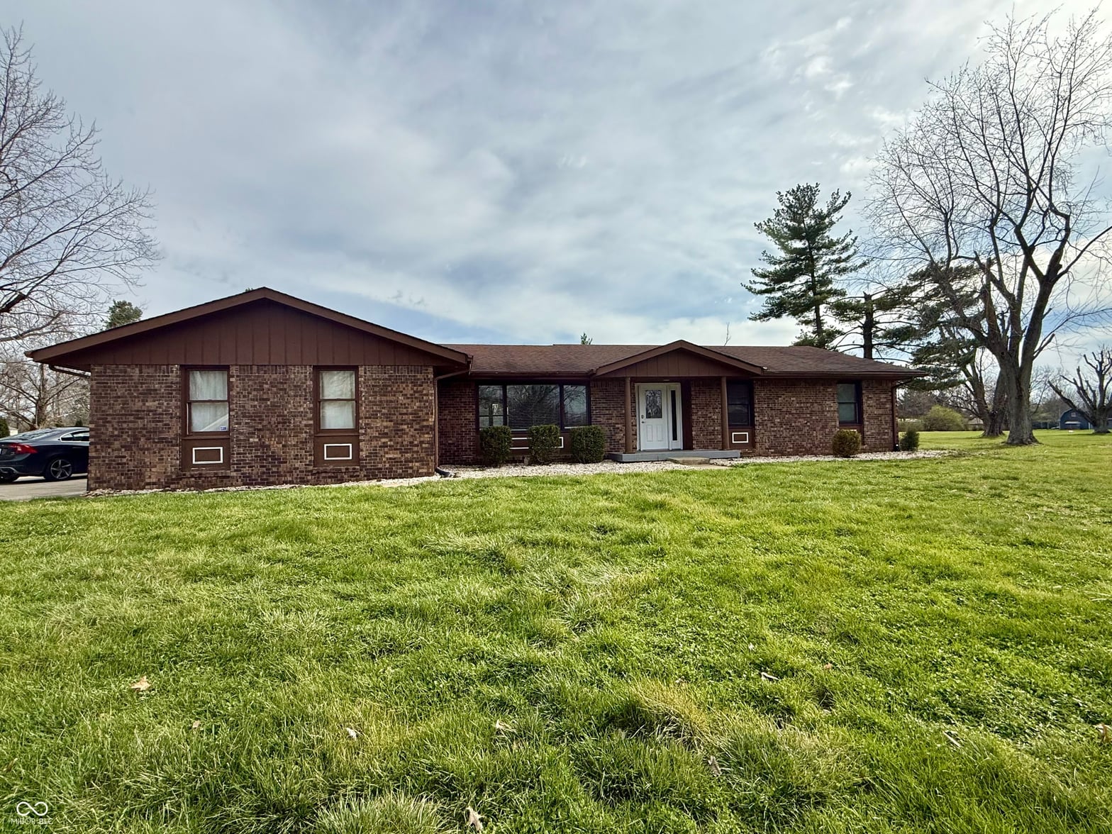 Front exterior at 3993 Cedar Lane, Greenwood, IN