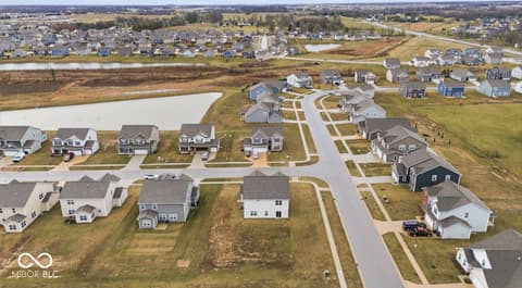 Aerial view at 1126 Creek Way Lane, Greenwood, IN