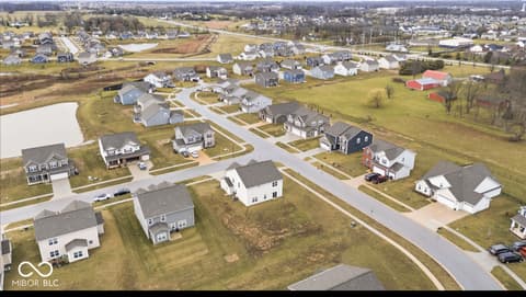 Aerial view at 1126 Creek Way Lane, Greenwood, IN