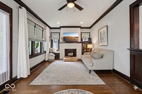 Living room at 2606 N Delaware Street, Indianapolis, IN