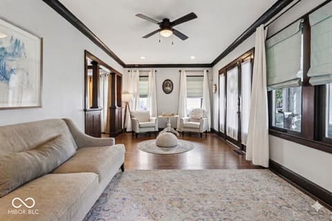 Living room at 2606 N Delaware Street, Indianapolis, IN