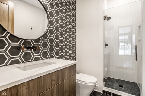 Primary bathroom at 717 Livingstone Drive, Carmel, IN