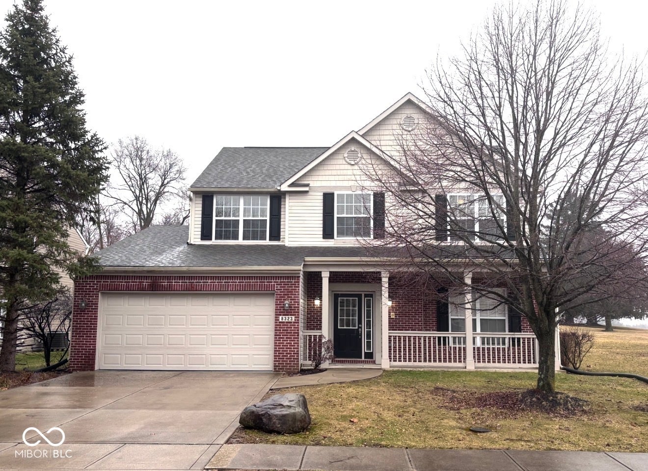 Front exterior at 8323 Bravestone Way, Indianapolis, IN