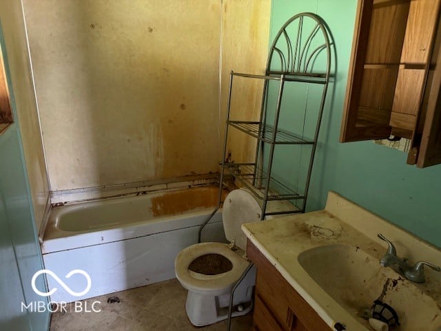 Bathroom needs significant updates and modernization.