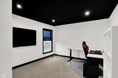Bonus room at 3565 Snowdon Drive, Westfield, IN — Modern gaming or media room with professional setup.