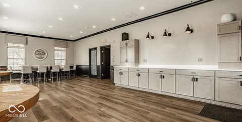 Kitchen at 3565 Snowdon Drive, Westfield, IN — Spacious modern kitchen with elegant two-tone cabinetry.
