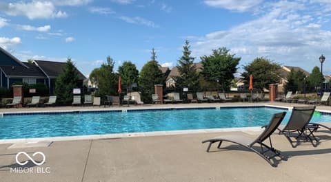 Pool at 3565 Snowdon Drive, Westfield, IN — Resort-style community pool with lounging areas.